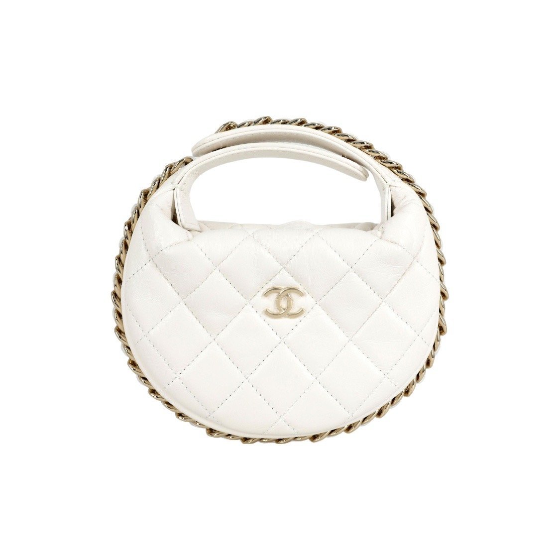 396e31a219c0146f9ed30111a1b499d3.jpg CHANEL 23C POUCH EVENING BAG WHITE - Image 1
