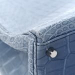 Matte Porosus Crocodile Kelly 35 Bleu Brighton - Image 11