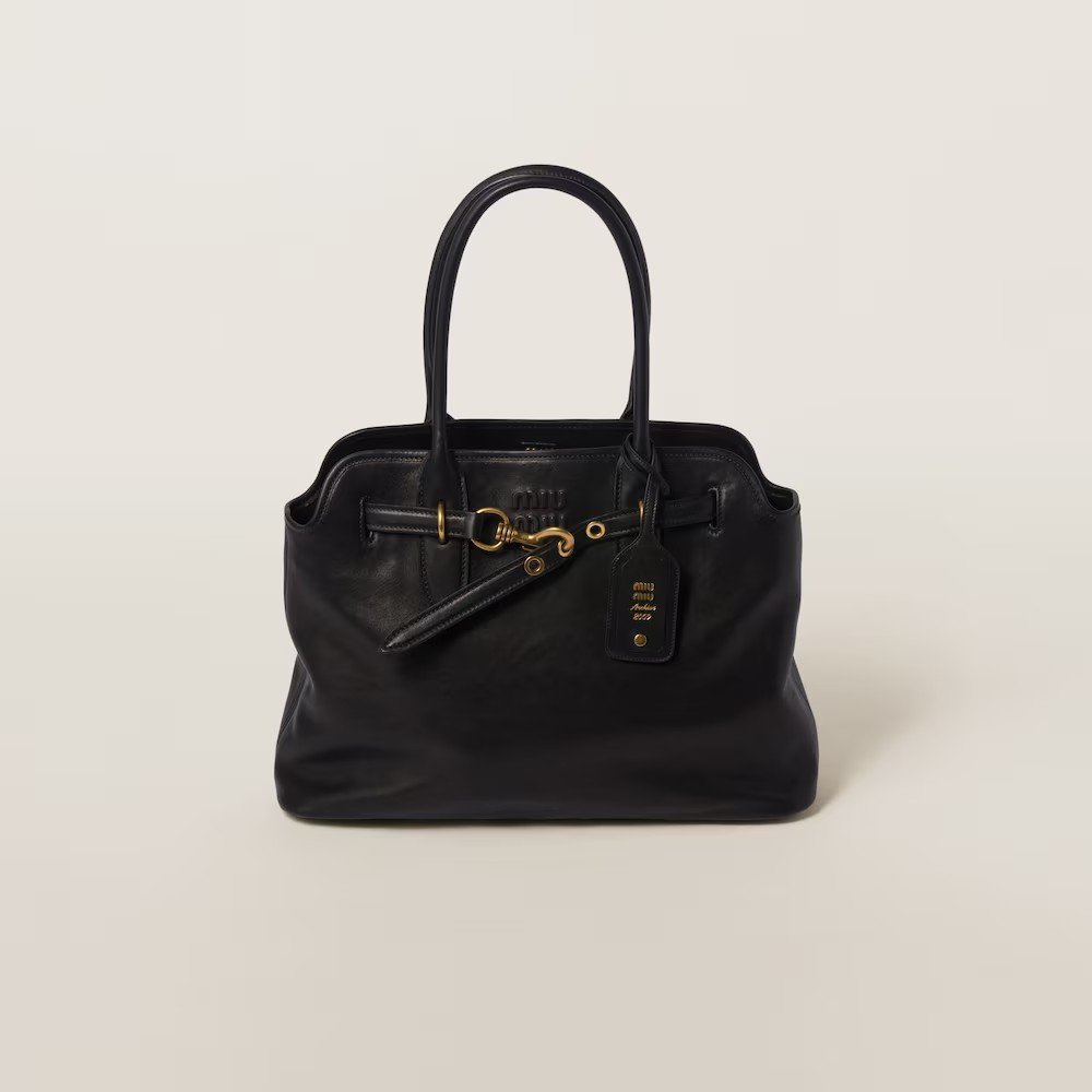 40a5ec1bf640683f43cd80af35629b1c.jpg Aventure Nappa Leather Handbag Black - Image 1