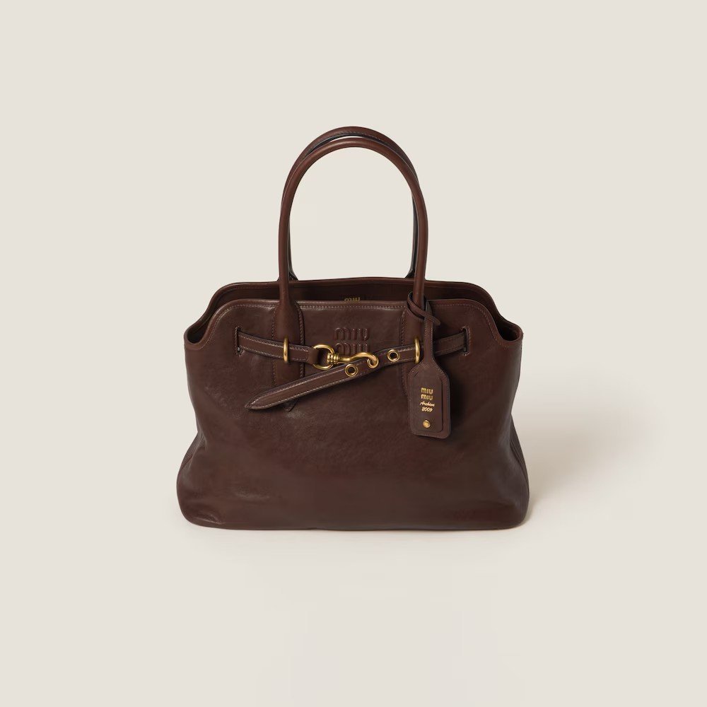 45e527133b4b8d9f8303ed1801b30bff.jpg Aventure Nappa Leather Handbag Shrubland Color - Image 1