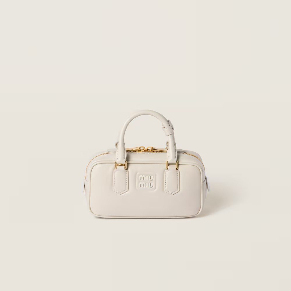 5f649631d585b18ab31b48929516dbbc.jpg Arcadie Leather Small Handbag White - Image 1