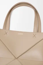 Mini Puzzle Fold tote in shiny calfskin - Image 8