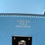 Taurillon Clemence Birkin 35 Blue Jean - Image 6