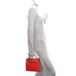 Chevre Chandra Bi-Color Horseshoe Kelly Sellier 25 Rouge De Coeur Etoupe - Image 2