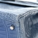 Matte Porosus Crocodile Kelly 35 Bleu Brighton - Image 10