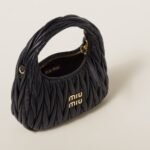 Wander Matelassé Soft Lamb Nappa Small Crescent Moon Bag - Image 4