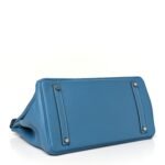 Taurillon Clemence Birkin 35 Blue Jean - Image 4