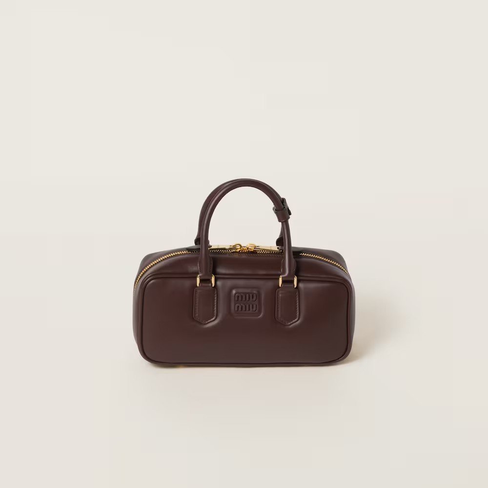 9f83e025ed02339bc7fd0ede1650f1e7.jpg Arcadie Leather Large Handbag Shrubby Oak Color - Image 1