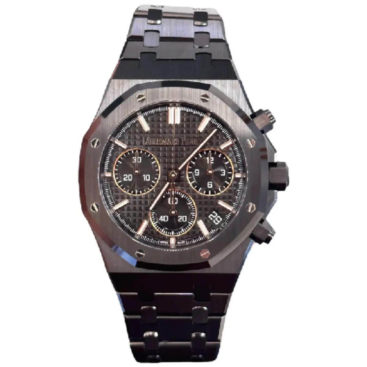 Audemars-Piguet-Royal-Oak-Chronograph-1200x1200-1.webp Audemars Piguet 26240CE.OO.1225CE.01 Full Black Replica - Image 1