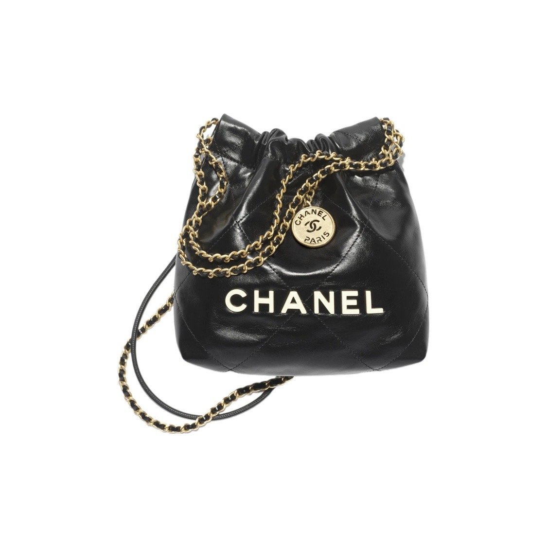 a03449f64b66aa71579522a95cfb4a37.jpg CHANEL 22 MINI HANDBAG WHITE LOGO - Image 1
