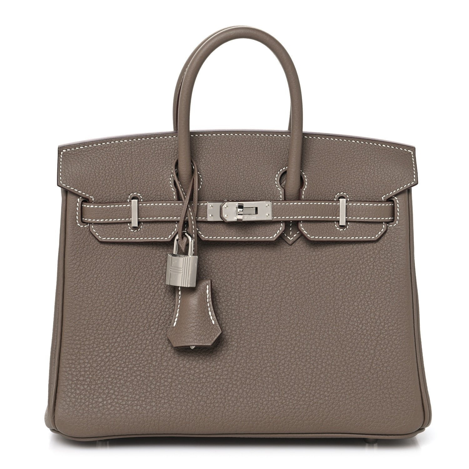 ac6e78f508ba21ec5c7ccde74861966c.jpg Togo Birkin 25 Etoupe - Image 1