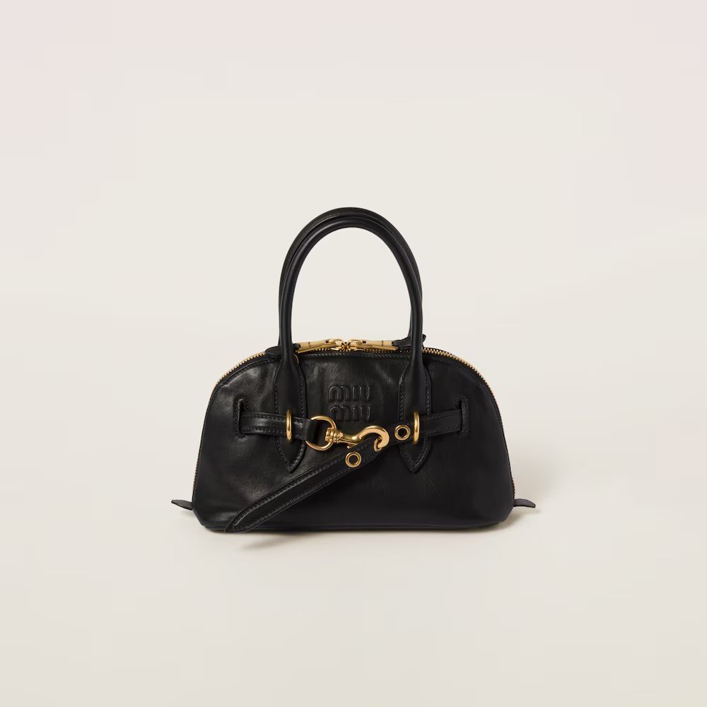 ad6c630202c15381a43526219cae3658.jpg Aventure Nappa Leather Handbag Black - Image 1