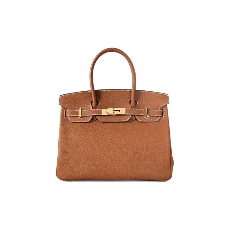 b59de49fdffc37f93ac94c67fba98ef8.jpg Hermès Birkin 25 with gold-plated hardware, fully hand-stitched togo - Image 1