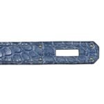 Matte Porosus Crocodile Kelly 35 Bleu Brighton - Image 7