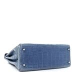 Matte Porosus Crocodile Kelly 35 Bleu Brighton - Image 4