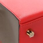 Chevre Chandra Bi-Color Horseshoe Kelly Sellier 25 Rouge De Coeur Etoupe - Image 11