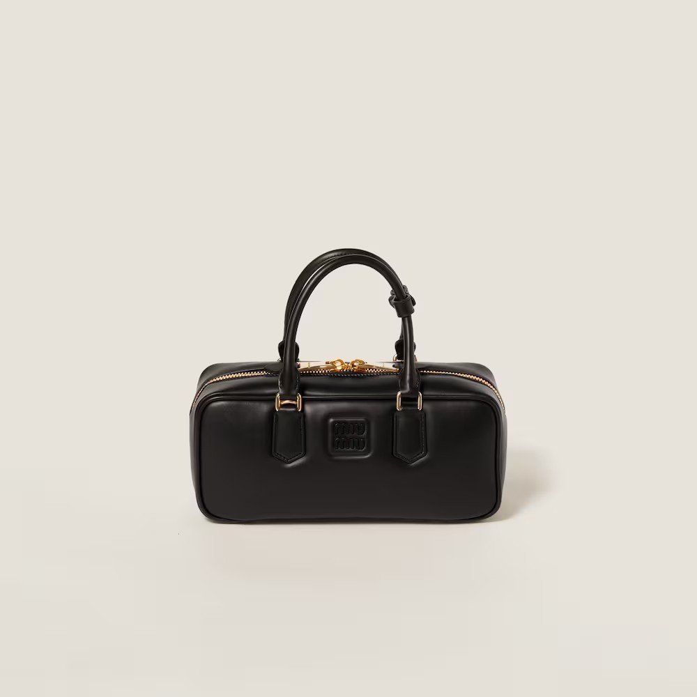 beeb5f069e168636c341c539e556e3ec.jpg Arcadie Leather Large Handbag Black Color - Image 1