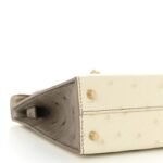 Ostrich Horseshoe Kelly Sellier Mini 20 Beton Gris Tourterelle - Image 8