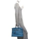 Taurillon Clemence Birkin 35 Blue Jean - Image 2