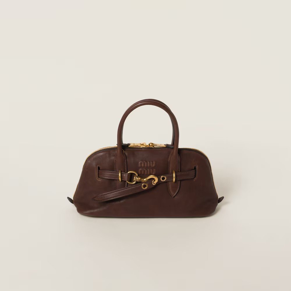ccc5809b40d865e93758c4d7b87decb6.jpg Aventure Nappa Large Leather Handbag Shrubby Oak Color - Image 1