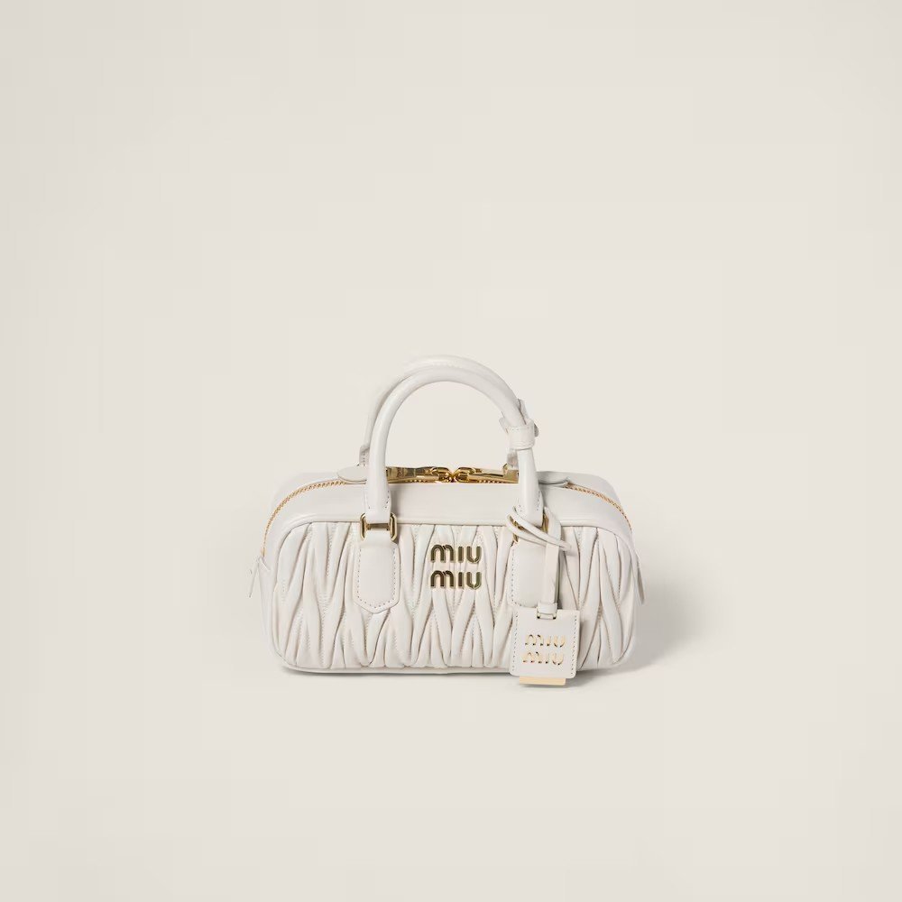 cf14f48daab69e6adb3547c2b4a13c81.jpg Arcadie Matelassé Small Soft Lamb Leather Handbag - Image 1