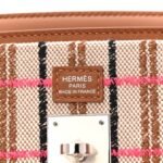 Toile Swift Broderie Shoulder Birkin Light 39 Gold Fauve Rose Pop Black - Image 6