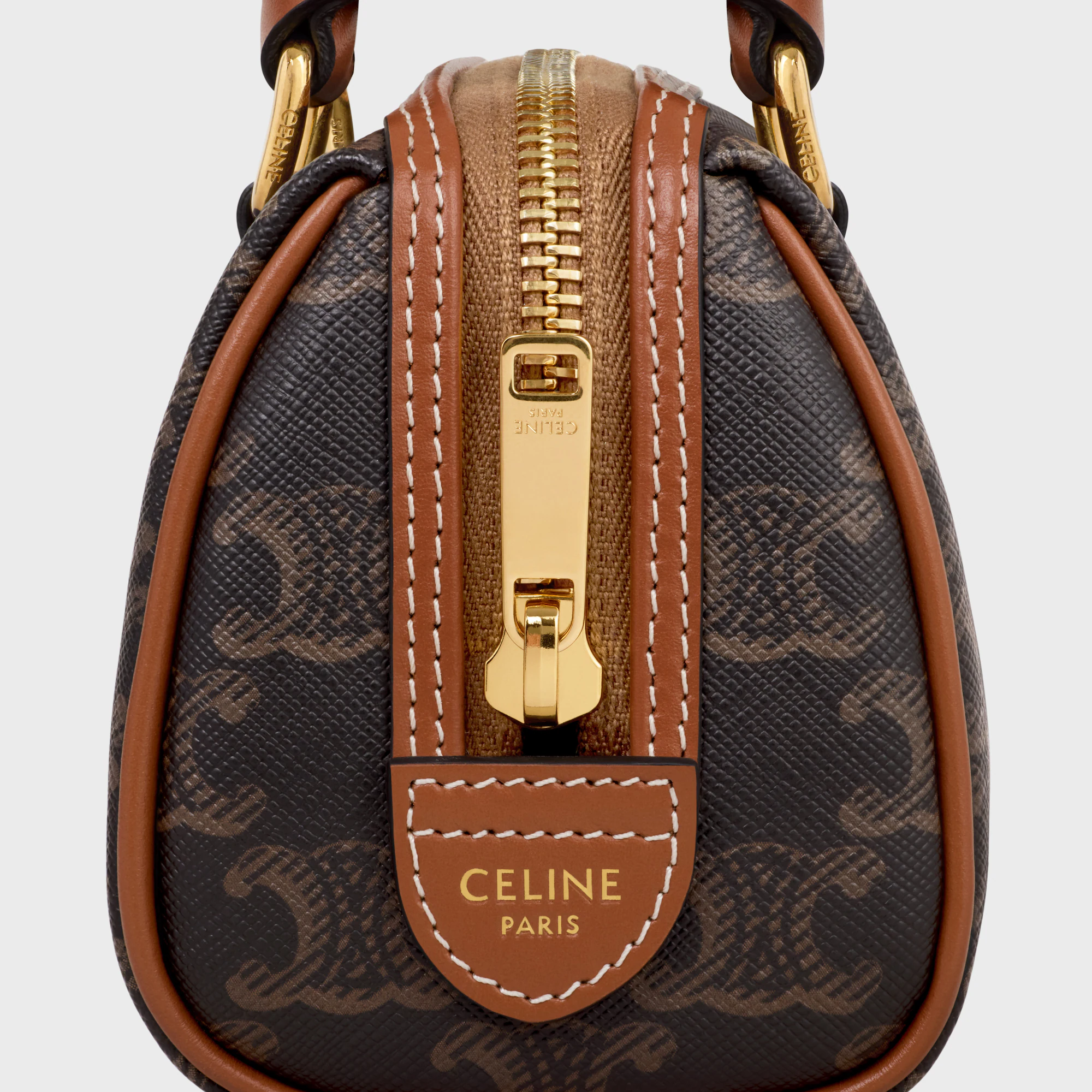 d6938798883b0611c4e415008e0b62f3.webp MINI BOSTON IN TRIOMPHE CANVAS AND CALFSKIN - Image 1