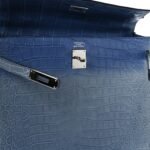 Matte Porosus Crocodile Kelly 35 Bleu Brighton - Image 13