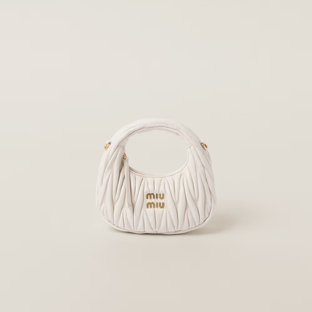 e8febf0944679da1b7b65c769590fc2e.jpg Wander Matelassé Mini Hobo Bag White - Image 1