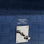 Matte Porosus Crocodile Kelly 35 Bleu Brighton - Image 6