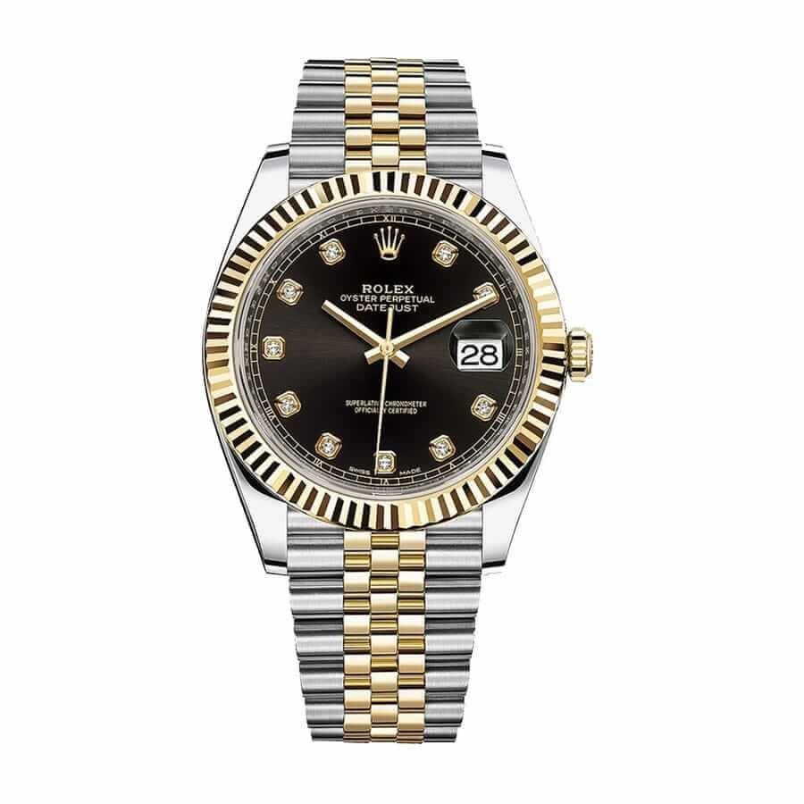 rolex-datejust-178383-31mm-steel-gold-automatic-black-dial.jpg Rolex Datejust 12633BKDJ Steel Gold Automatic Black And Diamond Dial Jubilee Replica - Image 1