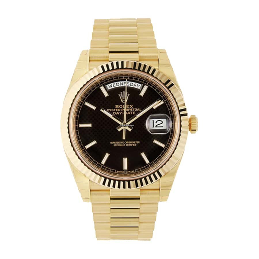 rolex-day-date-40mm-228235.jpg Rolex Day-Date Gold Black 228235 EW Replica - Image 1