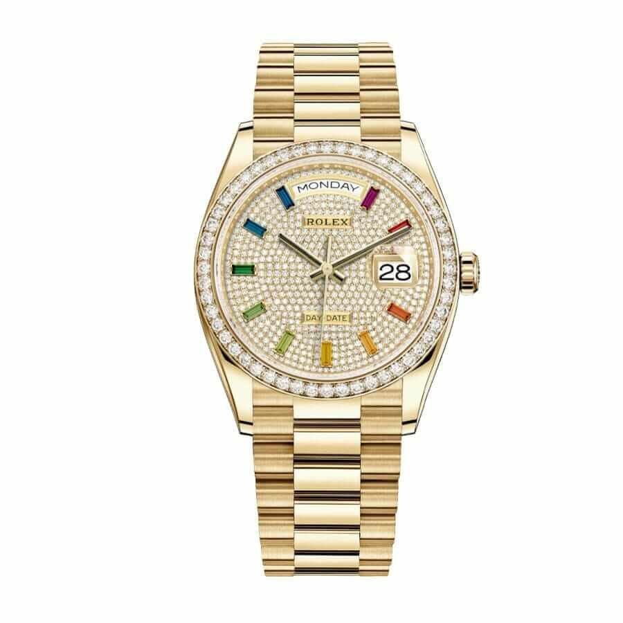 rolex-day-date-yellow-gold-with-pave-diamond-dial-sapphire-128348rbr-replica-1.jpg Rolex Day-Date Yellow Gold With Pave Diamond Dial Sapphire 128348RBR-0030 Replica - Image 1