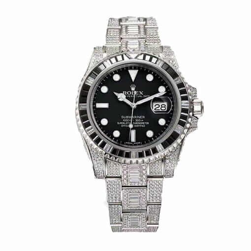 rolex-gmt-master-ii-ceramic-black-and-blue-bezel-batman-jubilee-116710blnr-replica-510x510-2.jpg Rolex Submariner 116610LN-97200 Iced Out Watch Replica - Image 1