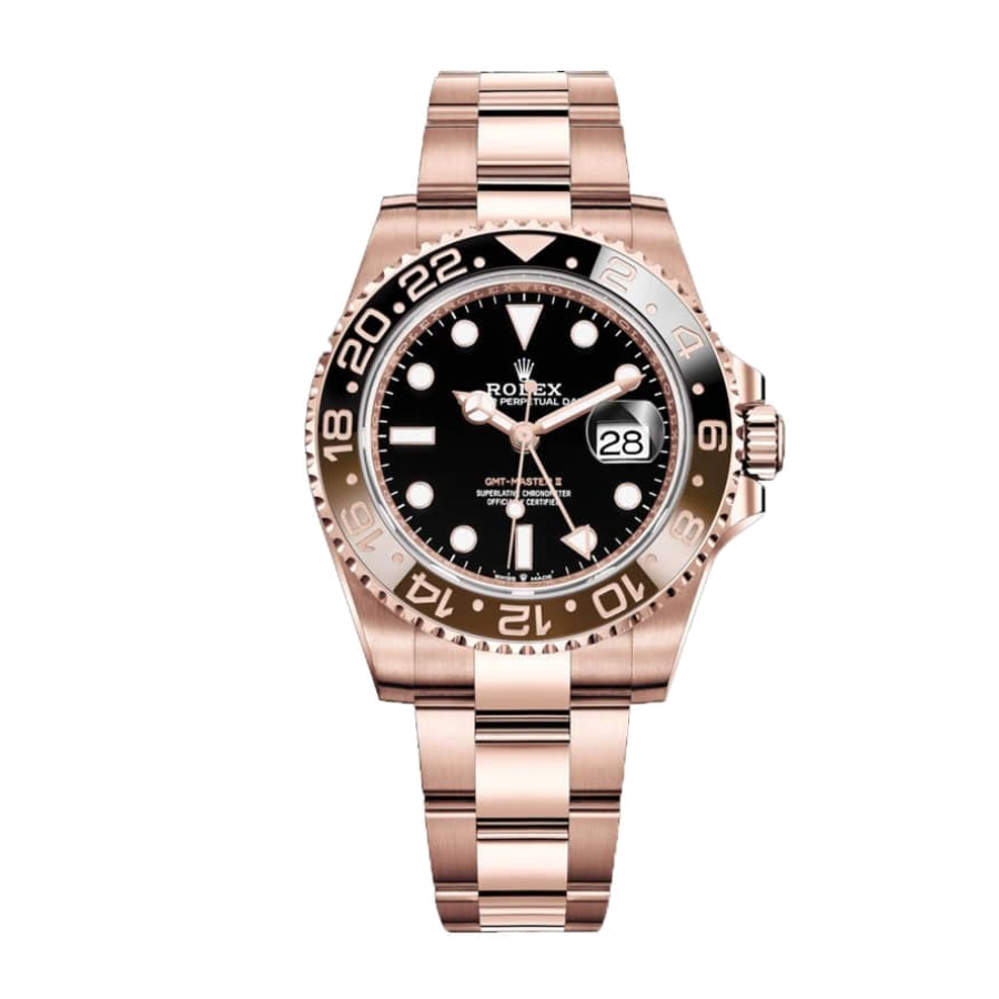 rolex-gmt-rose-gold-replica-7.webp Rolex GMT-Master II 126715CHNR-0001 Rose Gold Automatic Black Dial Oyster Replica - Image 1