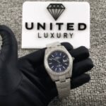 Rolex Datejust White Gold Blue Dial Iced Out 126300 Replica - Image 2