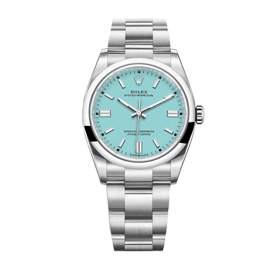 rolex-oyster-perpetual-aqua-dial-126000-replica.jpg Rolex Oyster Perpetual Aqua Dial 126000 Replica - Image 1