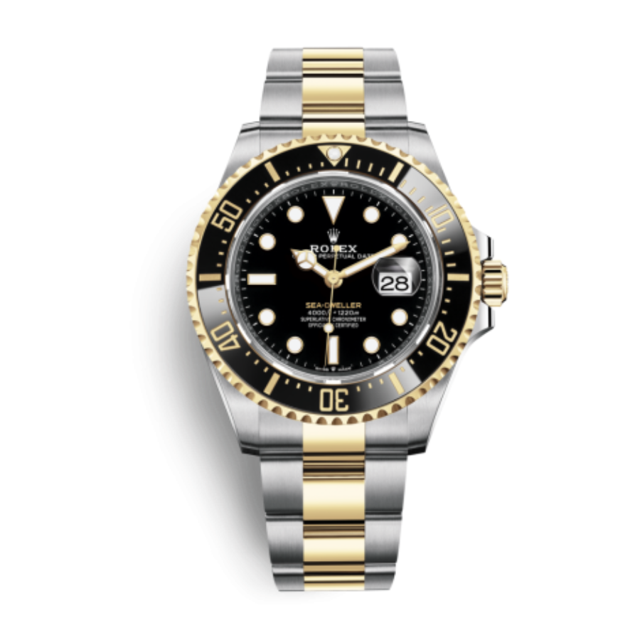 rolex-seadweller-two-tone-replica-1.webp Rolex Sea-Dweller Two Tone Black Dial 126603-0001 Oyster Replica - Image 1