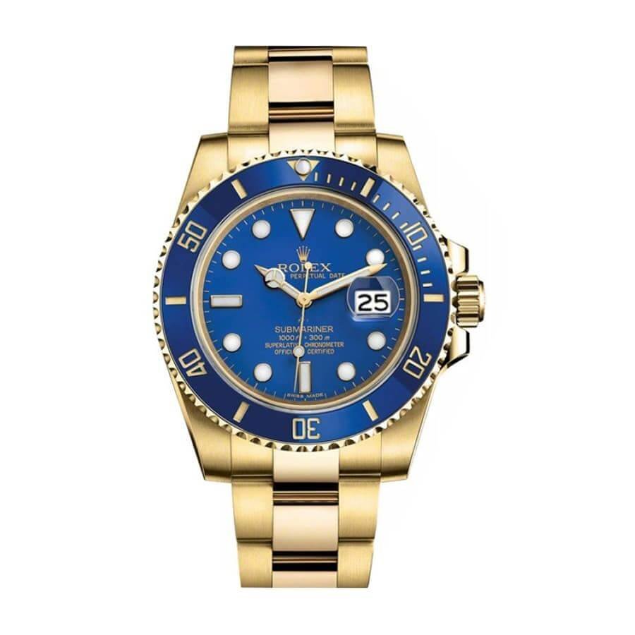 rolex-submariner-blue-dial-gold-116618lb-replica.jpg Rolex Submariner Blue Dial Stainless Steel 326934-0003 Oyster Replica - Image 1