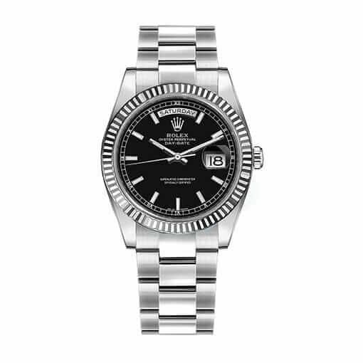 rolex_118239-black-index-oyster_unitedluxury.jpg Rolex Day-Date Fluted Replica - Image 1