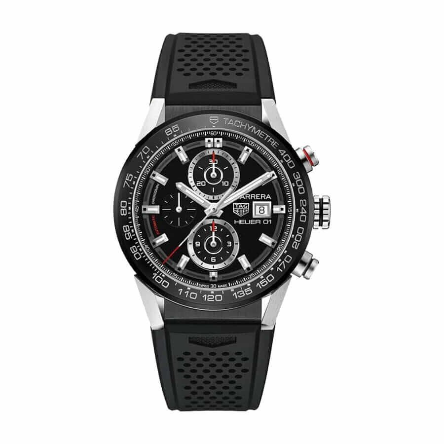 tag-carrera-black-rubber-replica.jpg TAG Carrera Black Rubber Replica - Image 1